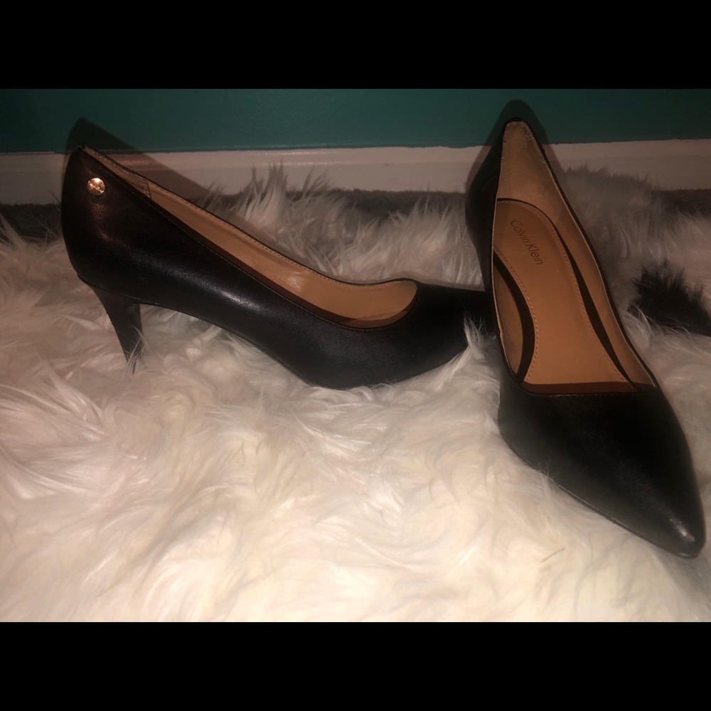 Calvin Klein Black Kitten Heel